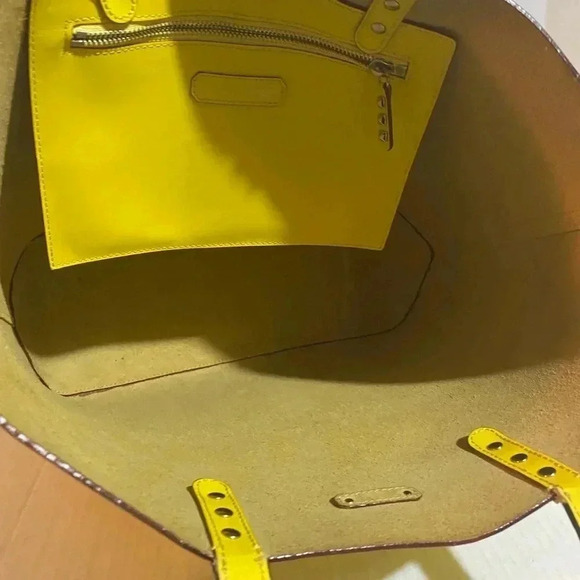 Rebecca Minkoff large yellow tote handbag - Picture 8 of 16